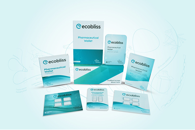 Pharmaceutical wallet packs and prefilled syringe blister packaging by Ecobliss India.