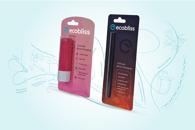Retail blister packaging suitable for cosmetics and beauty products by Ecobliss India.
